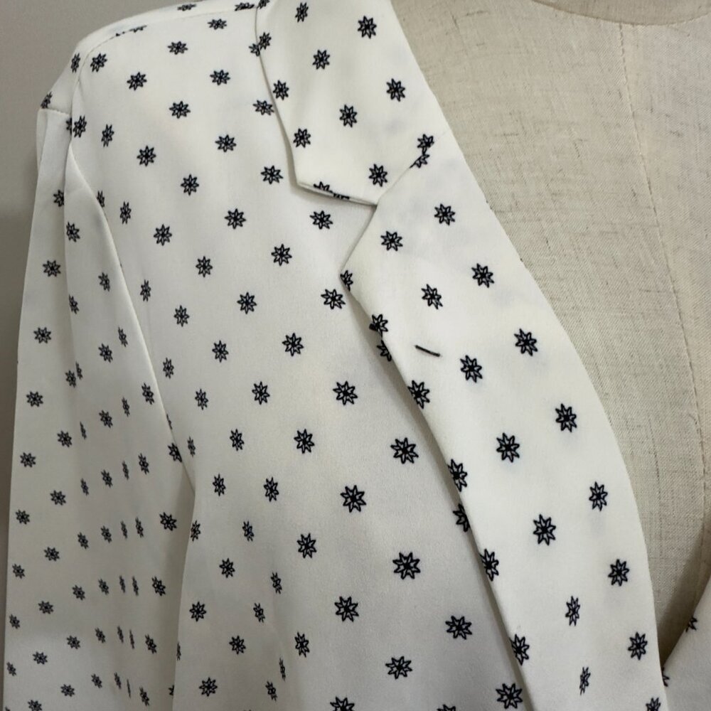 0074~H&M Women’s Polka Dot Long Sleeve Twist Blouse Sz (S /M) - Picture 7 of 13